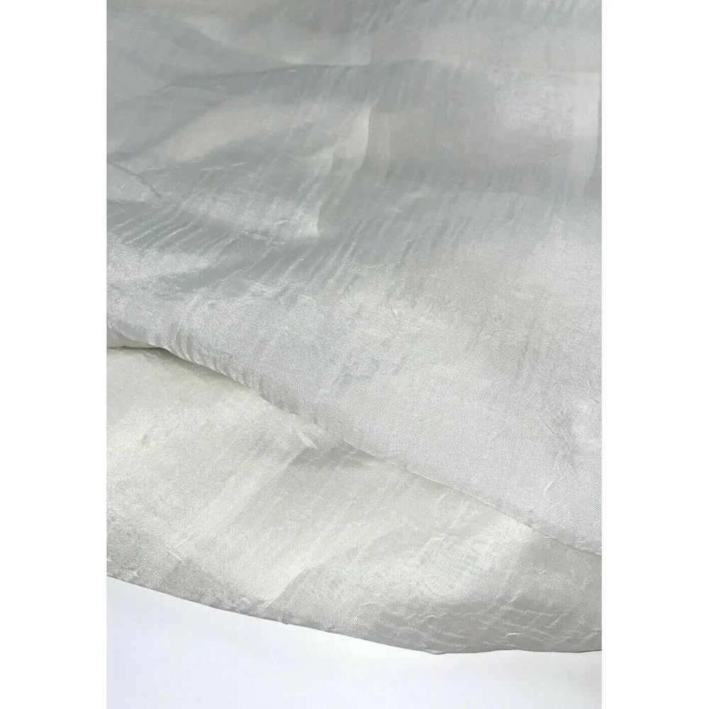 1 Rare Antique Tulle Handmade Curtain Victorian Vintage White Sheer Tussore Wide